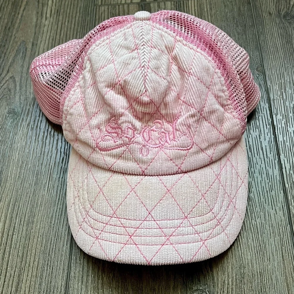 Pink Baseball Cap with Embroidered Logo